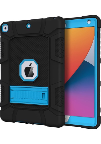 iPad Mini4 Için Kılıf, Ince Ağır Hizmet Darbeye Dayanıklı Sağlam Koruyucu Kılıf, Siyah+Mavi (Yurt Dışından)
