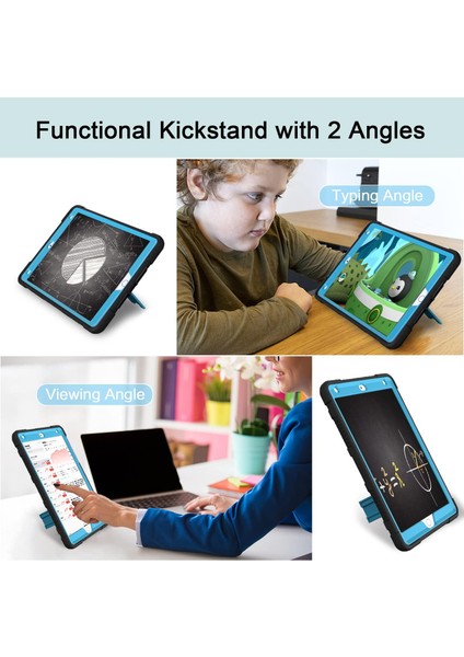 iPad Mini4 Için Kılıf, Ince Ağır Hizmet Darbeye Dayanıklı Sağlam Koruyucu Kılıf, Siyah+Mavi (Yurt Dışından) fiyatları