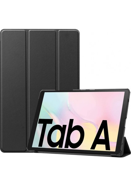 Galaxy Tab A7 10.4 Kılıf 2020 Için Vegan Deri Kılıf, Samsung Galaxy Tab A7 10.4" Tablet Için Hafif Ince Üç Katlı Kılıf Manyetik Kapak [SM-T500/T505/T507] Siyah (Yurt Dışından)