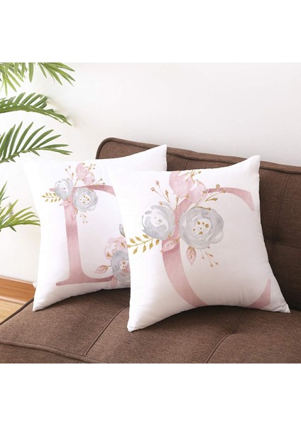 Çiçekler Baskılı Kırlent Kapakları Alfabe Dekoratif Yastık Kılıfları Dijital Yastık Kılıfları Kanepe Kanepe Yatak Odası Için 18 x 18 Inç Kare Yastık Koruyucuları (Dijital 1) (Yurt Dışından) indirimleri