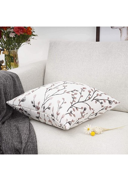 Klasik Nakış Jakarlı Kare Dekoratif Kırlent Kılıfı Minder Örtüsü (Pıink, 18 x 18 Inç) (Yurt Dışından) modelleri