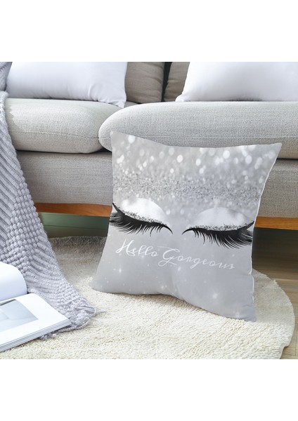 Atmak Yastık Kapakları Güzellik Kirpik Dudaklar Kadın Kızlar Minder Örtüsü Şeftali Derisi Kadife Yastık Kılıfı Dekoratif Çekyat Ofis Koltuğu 18 x 18 Inç (Makyaj 30) (Yurt Dışından) fırsatları