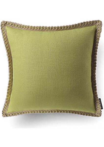 1pc Çiftlik Evi Dekoratif Yastık Kılıfı (Shea Yeşil, 20 x 20 Inç) (Yurt Dışından)