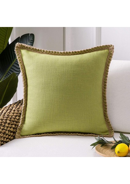 1pc Çiftlik Evi Dekoratif Yastık Kılıfı (Shea Yeşil, 20 x 20 Inç) (Yurt Dışından)