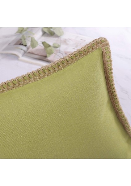 1pc Çiftlik Evi Dekoratif Yastık Kılıfı (Shea Yeşil, 20 x 20 Inç) (Yurt Dışından)