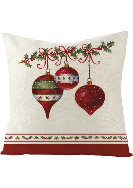 Noel Süslemeleri Yastık Kapakları 18 × 18 Inç Kar Tanesi Noel Baba Kardan Adam Geyik Noel Rustik Tatil Atmak Yastıklar Çiftlik Evi Noel Dekor Yastık (Noel 19) (Yurt Dışından)