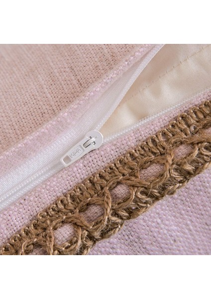 2'li Çiftlik Evi Dekoratif Kırlent Kılıfı Paketi Çuval Bezi Keten Kesilmiş Özel Kenarlar Açık Pembe 20 x 20 Inç, 50 x 50 cm (Yurt Dışından) modelleri