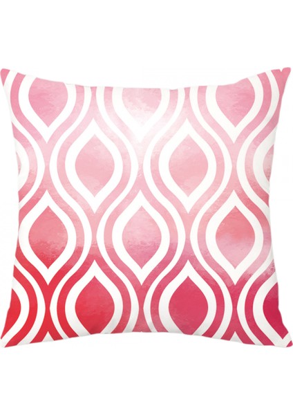 Atmak Yastık Kapakları Geometrik Kare Minder Örtüsü Degrade Ombre Kısa Peluş Yastık Kanepe Kanepe Yatak Odası Araba Için Kapakları 18X18 Inç 2 Adet (Kırmızı) (Yurt Dışından)