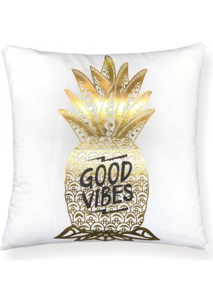 Dekoratif Kırlent Kılıfı Altın Damgalama Yaprakları Bronzlaştırıcı Atasözleri Süper Yumuşak Kısa Peluş Yastık Kılıfı 18 x 18 Inç Kanepe Yatak Odası Araba Için 2 Adet (Ananas) (Yurt Dışından)