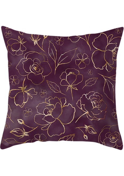 Yastık Kılıfları Akış Altın Element Baskı Şeftali Derisi Kadife Yastık Kılıfları 18 × 18 Inç Geometrik Kare Yastık Kılıfları Dekor Kanepe Kanepe Yatak Odası（geometri 21） (Yurt Dışından)