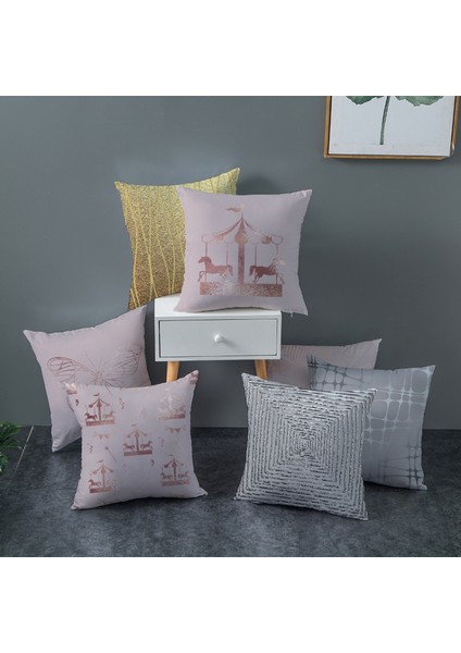 Yastık Kılıfları Akış Altın Element Baskı Şeftali Derisi Kadife Yastık Kılıfları 18 × 18 Inç Geometrik Kare Yastık Kılıfları Dekor Kanepe Kanepe Yatak Odası（geometri 21） (Yurt Dışından) fırsatları