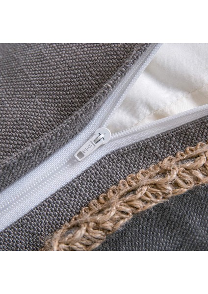 2'li Çiftlik Evi Dekoratif Kırlent Kılıfı Paketi Çuval Bezi Keten Kesilmiş Özel Kenarlar Gri 12 x 20 Inç, 30 x 50 cm (Yurt Dışından) modelleri