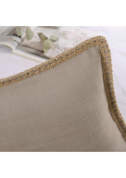 2'li Çiftlik Evi Dekoratif Kırlent Kılıfı Paketi Çuval Bezi Keten Kesilmiş Özel Kenarlar Bej 12 x 20 Inç, 30 x 50 cm (Yurt Dışından) modelleri