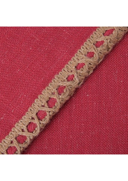 2'li Çiftlik Evi Dekoratif Kırlent Kılıfı Paketi Çuval Bezi Keten Yastık Kılıfı Kesilmiş Özel Kenarlar Kırmızı 18 x 18 Inç, 45 x 45 cm (Yurt Dışından) fırsatları