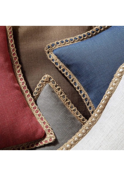 2'li Çiftlik Evi Dekoratif Kırlent Kılıfı Paketi Çuval Bezi Keten Yastık Kılıfı Kesilmiş Özel Kenarlar Kırmızı 18 x 18 Inç, 45 x 45 cm (Yurt Dışından) indirimleri