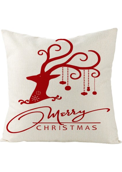 Noel Süslemeleri Yastık Kapakları 18 × 18 Inç Kar Tanesi Noel Baba Kardan Adam Geyik Noel Rustik Tatil Atmak Yastıklar Çiftlik Evi Noel Dekor Yastık (Noel 15) (Yurt Dışından)