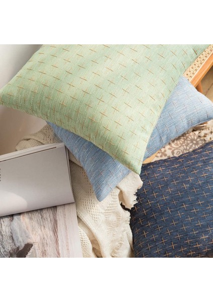 2'li Paket Dekoratif Çuval Bezi Keten Atmak Yastık Kılıfı Modern Çiftlik Evi Yastık Kılıfı Rustik Dokuma Dokulu Minder Örtüsü Kanepe Kanepe Yatak 20X20 Inç Açık Mavi (Yurt Dışından) fiyatları