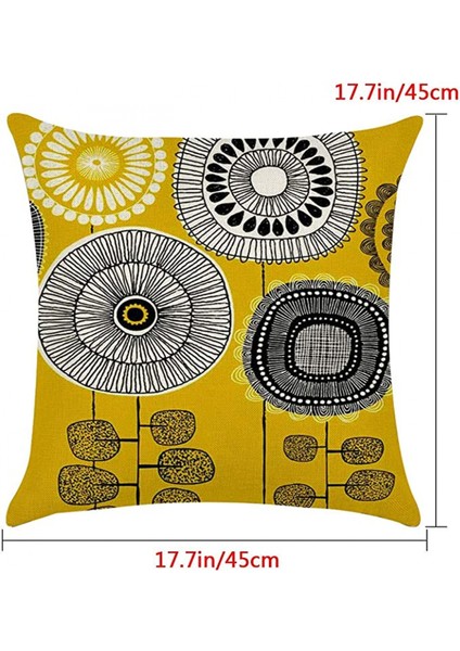Dekoratif Çiftlik Evi Atmak Yastık Kapakları 18 x 18 Inç 2 Adet Keten Açık Yastık Yastık Kılıfı Oturma Odası Kanepe Araba Yatağı Için (Soyut Çiçekler E) (Yurt Dışından) indirimleri