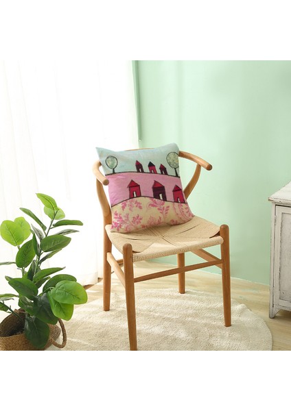Çiçek Ağacı Atmak Yastık Örtüsü Yağlıboya Çiçek Dekoratif Yastık Kanepe Veranda Kanepe Oturma Odası Için Kapakları 18X18 Inç (Desen 32) (Yurt Dışından) modelleri