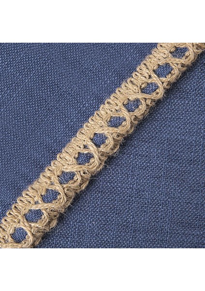 2'li Çiftlik Evi Dekoratif Kırlent Kılıfı Paketi Çuval Bezi Keten Kesilmiş Özel Kenarlar Lacivert 12 x 20 Inç, 30 x 50 cm (Yurt Dışından) fırsatları