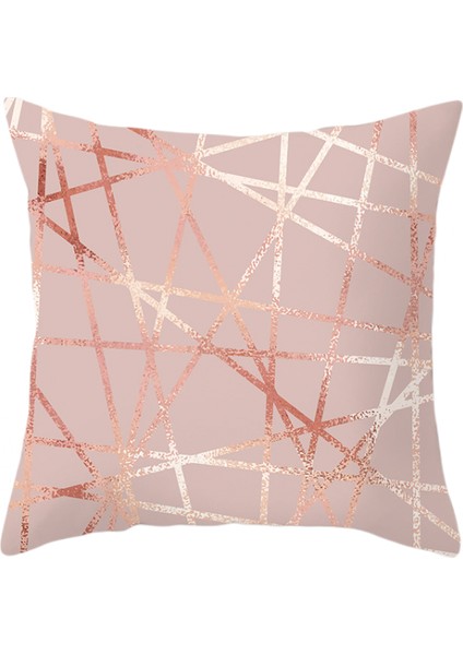 Yastık Kılıfları Akış Altın Eleman Baskı Şeftali Derisi Kadife Yastık Kılıfları 18 × 18 Inç Geometrik Kare Yastık Kılıfları Dekor Kanepe Kanepe Yatak Odası（geometri 36） (Yurt Dışından)