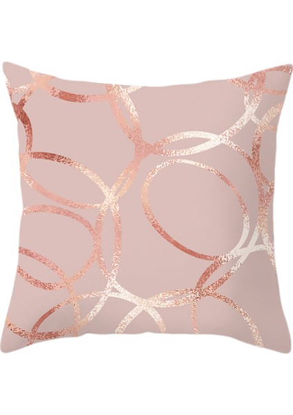 Yastık Kılıfları Akış Altın Eleman Baskı Şeftali Derisi Kadife Yastık Kılıfları 18 ×18 Inç Geometrik Kare Yastık Kılıfları Dekor Kanepe Kanepe Yatak Odası（geometri 38） (Yurt Dışından)