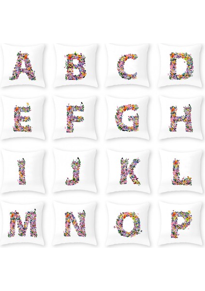 Atmak Yastık Örtüsü Kelebek Çiçek Ingilizce Alfabe Şeftali Derisi Kadife Yastık Kılıfı Kare Yastık Kılıfı Kanepe Oturma Odası Yatak Odası Için Dekorasyon 18 x 18 Inç (Mektup Q) (Yurt Dışından) fırsatları