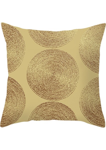 Yastık Kılıfları Akış Altın Element Baskı Şeftali Derisi Kadife Yastık Kılıfları 18 × 18 Inç Geometrik Kare Yastık Kılıfları Dekor Kanepe Kanepe Yatak Odası（geometri 31） (Yurt Dışından)