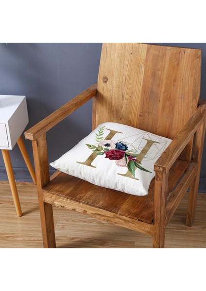 Atmak Yastık Örtüsü Geometrik Altın Ingilizce Alfabe Şeftali Derisi Kadife Yastık Kılıfı Kare Yastık Kılıfı Dekorasyon Kanepe Oturma Odası Yatak Odası 18 x 18 Inç (Mektup D) (Yurt Dışından) indirimleri