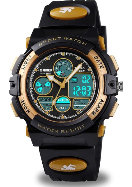 Çocuklar Dijital Spor Izle, Erkek Kız Su Geçirmez Spor Açık Saatler Çocuk Rahat Elektronik Analog Kuvars Bilek Saatleri Alarm Kronometre ile (Yurt Dışından)