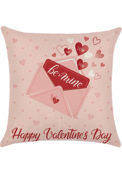Sevgililer Günü Atma Yastık Kapakları 18 x 18 Inç 4 Pcs Sevgililer Günü Serisi Yastık Kapakları Fermuarlı Kare Yastık Kılıfı (Love G) (Yurt Dışından) indirimleri
