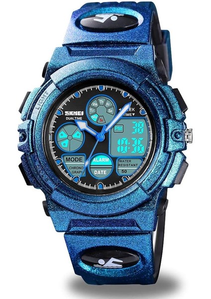 Çocuklar Dijital Spor Izle, Erkek Kız Su Geçirmez Spor Açık Saatler Çocuk Rahat Elektronik Analog Kuvars Bilek Saatleri Alarm Kronometre ile (Yurt Dışından)