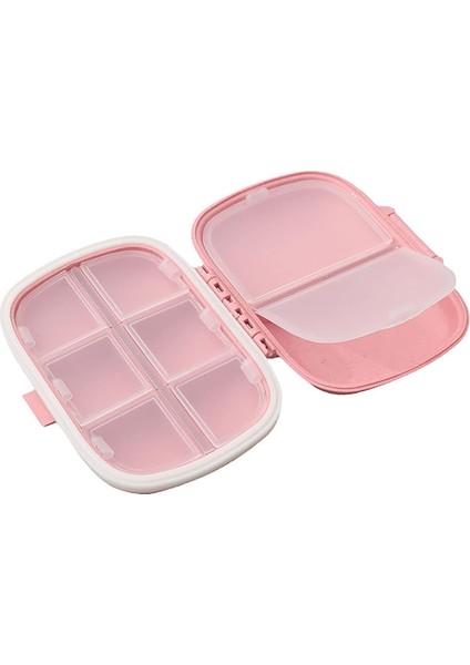 Hap Saklama Kutusu Seyahat Hap Kutusu Çanta Hap Saklama Kutusu 8 Bölme Küçük Hap Kutusu Hap/vitamin/balık Yağı Taşınabilir Hap Kutusu (Pembe) (Yurt Dışından)
