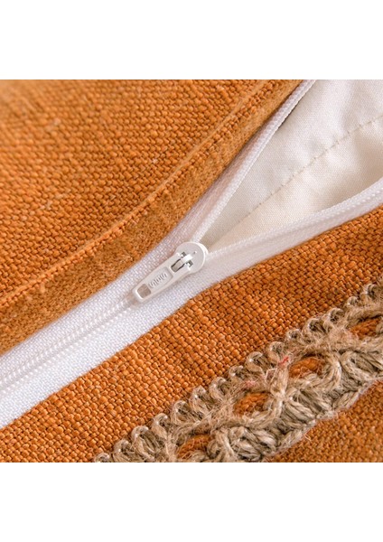 2'li Çiftlik Evi Dekoratif Kırlent Kılıfı Paketi Çuval Bezi Keten Kesilmiş Özel Kenarlar Turuncu 12 x 20 Inç, 30 x 50 cm (Yurt Dışından) modelleri