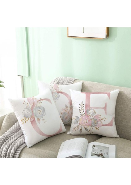 Çiçekler Baskılı Kırlent Kapakları Alfabe Dekoratif Yastık Kılıfları Dijital Yastık Kılıfları Kanepe Kanepe Yatak Odası Için 18 x 18 Inç Kare Yastık Koruyucuları (Dijital 6) (Yurt Dışından) fiyatları