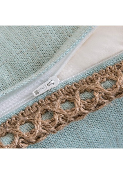 2'li Çiftlik Evi Dekoratif Kırlent Kılıfı Paketi Çuval Bezi Keten Kesilmiş Özel Kenarlar Açık Turkuaz 20 x 20 Inç, 50 x 50 cm (Yurt Dışından) fiyatları