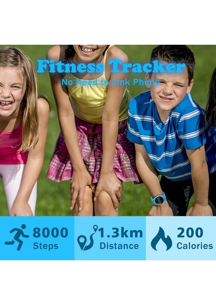 Çocuk Saati, Erkek Kız Çocuklar Için Dijital Saat, Fitness Takipçili Spor Saat, Çalar Saat, Kronometre, Uygulamasız ve Su Geçirmez, 5-12 Yaş Arası Çocuklara Yönelik Saat (Yurt Dışından)