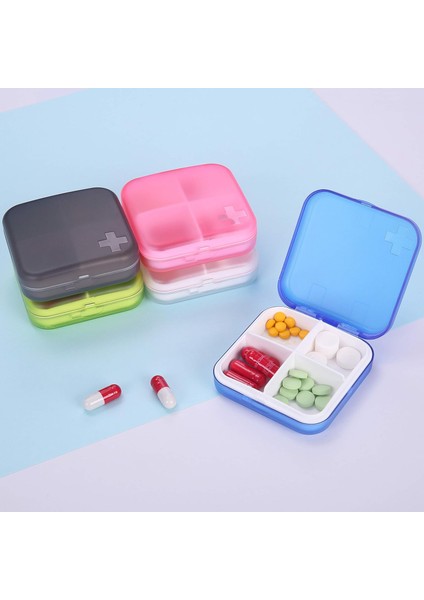 Hap Organizatörü - Taşınabilir Hap Kutusu Çanta Veya Cep Için Küçük Hap Kabı, Mükemmel Hap Saklama Kutusu (Gri, 4 Bölmeli) (Yurt Dışından) fiyatları