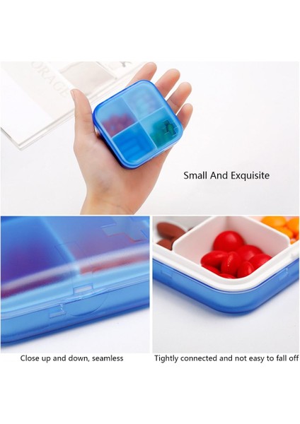 Hap Organizatörü - Taşınabilir Hap Kutusu Çanta Veya Cep Için Küçük Hap Kabı, Mükemmel Hap Saklama Kutusu (Gri, 4 Bölmeli) (Yurt Dışından) modelleri