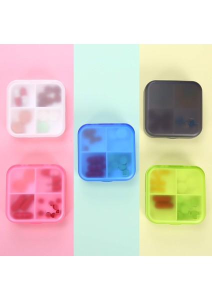 Hap Organizatörü - Taşınabilir Hap Kutusu Çanta Veya Cep Için Küçük Hap Kabı, Mükemmel Hap Saklama Kutusu (Gri, 4 Bölmeli) (Yurt Dışından) fırsatları