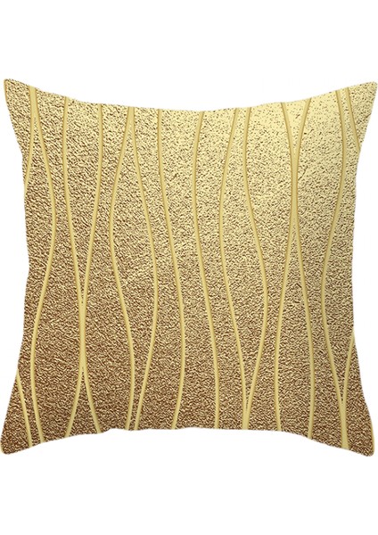 Yastık Kılıfları Akış Altın Element Baskı Şeftali Derisi Kadife Yastık Kılıfları 18 × 18 Inç Geometrik Kare Yastık Kılıfları Dekor Kanepe Kanepe Yatak Odası（geometri 33） (Yurt Dışından)
