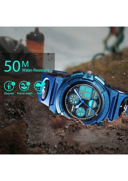 Çocuklar Dijital Spor Izle, Erkek Kız Su Geçirmez Spor Açık Saatler Çocuk Rahat Elektronik Analog Kuvars Bilek Saatleri Alarm Kronometre ile (Yurt Dışından) modelleri