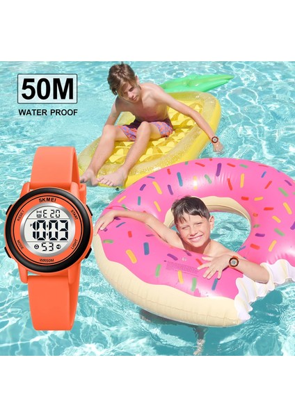 Çocuk Izle, Kız Erkek Çocuklar Için Dijital Spor Saatler, Işıklı Alarm Kronometre Çocuk Kol Saati ile Su Geçirmez Dış Mekan LED Saatler (Yurt Dışından)