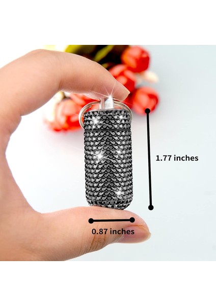 Bling Hap Kutusu Hap Kabı Yapay Elmas Hap Kutusu Taşınabilir Su Geçirmez Cep Hap Tutucu Depolama Şişesi Anahtarlık ile Seyahat, Dış Mekan, Kamp (Gri) (Yurt Dışından) fiyatları