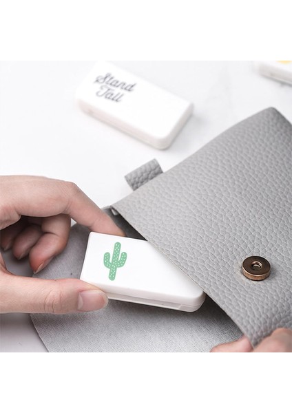 Hap Kutuları Hap Kutusu, 2 Adet/takım Hap Saklama Kutusu Moda Elemanı Su Geçirmez 3 Izgaralar Dikdörtgen Tabletler Ev Hap Mühür Kutusu Için Bölücü Durumda (Yurt Dışından)