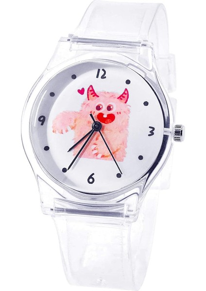 Izle Genç GIRLSU2019 Kuvars Saatler Süper Yumuşak Reçine Watch Band Öğrenci Bulutsusu Yüzlü Analog Kol Saati (Yurt Dışından)