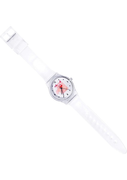 Izle Genç GIRLSU2019 Kuvars Saatler Süper Yumuşak Reçine Watch Band Öğrenci Bulutsusu Yüzlü Analog Kol Saati (Yurt Dışından)