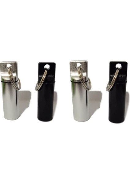 Hap Kutusu, Açık Havada Seyahat Için Mini Boy Hap Tutucu, Su Geçirmez ve Hafif Hap Kutusu Tutucu, Hap Fob, Küçük Hap Organizatörü (Siyah-2 Paket/gümüş-2 Paket) (Yurt Dışından)