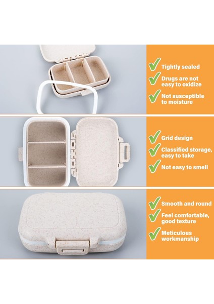 1 Pc Kişisel Hap Dağıtıcı Organizatör Ilaç Kutusu Mini Bölmeler Konteyner Sevimli Taşınabilir Kasa Tutucu Çanta Için Hatırlatmalar Günlük Ofis Seyahat Paketi (Yurt Dışından) fırsatları