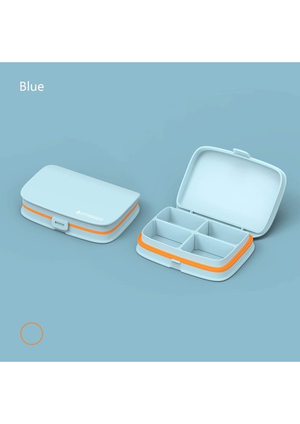 Suya Dayanıklı Hap Kutusu - Seyahat Hapı Organizatörü Çıkarılabilir Bölmeli Küçük Hap Kutusu - Taşınabilir Hap Kabı Dış Mekan Hap Tutucusu (4 Bölmeli, Mavi) (Yurt Dışından) fırsatları